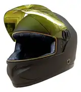 Casco Moto Vertigo Vintage Retro Full Face Gold Ed
