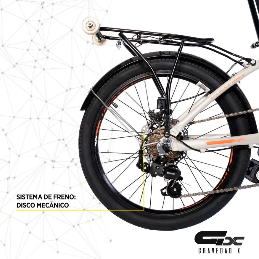 Bicicleta Plegable Raleigh R20 6v Freno Disco Ste