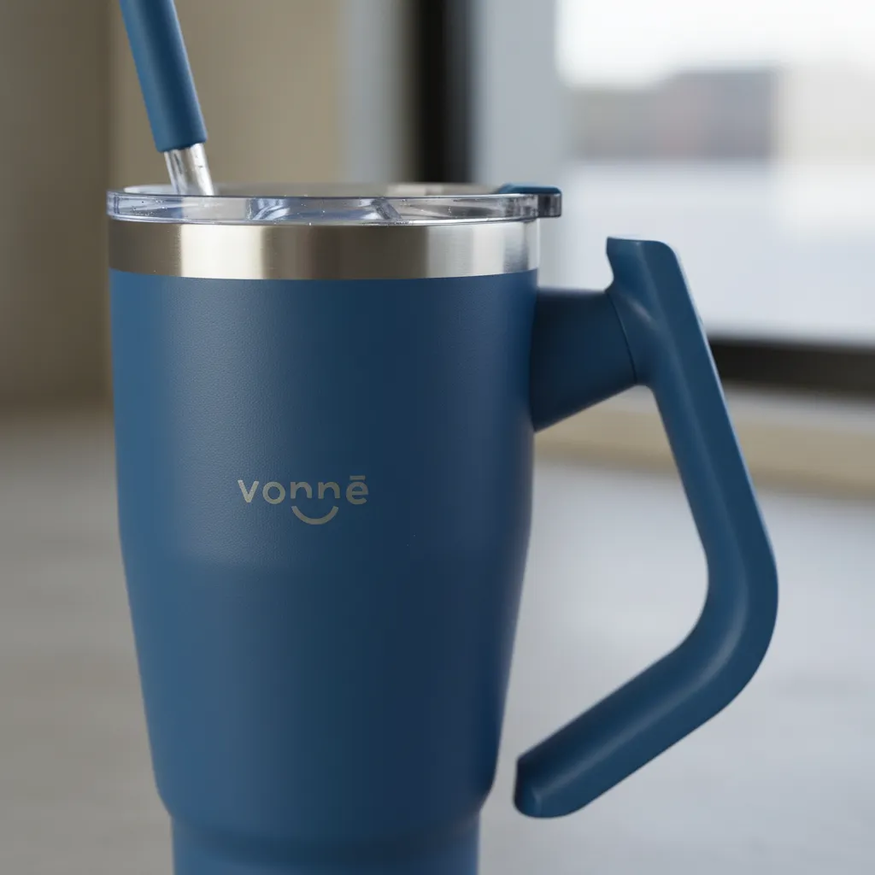 Vaso Térmico 950ml Asa De Doble Posición Liviano Práctico