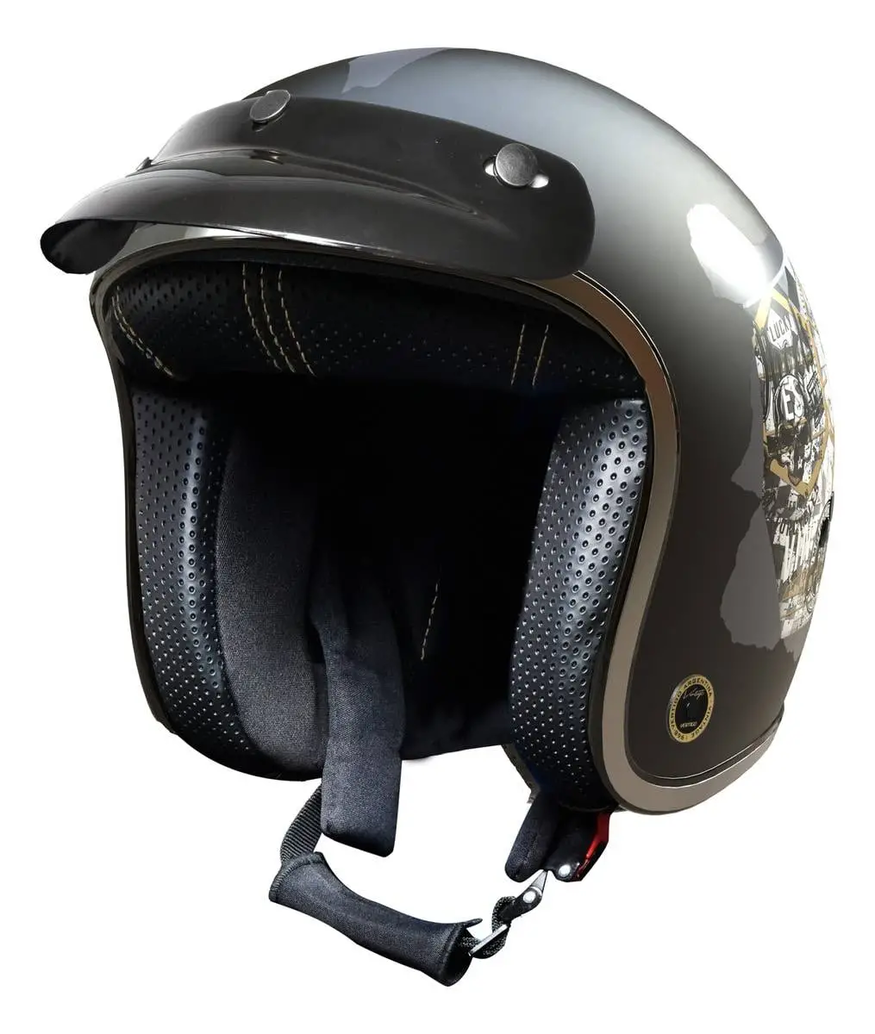 Casco Moto Abierto Vertigo Vintage Scrash