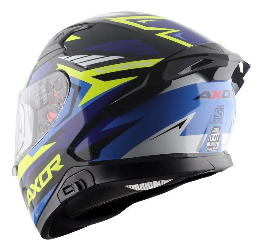 Casco Moto Integral Axor Apex GRAFICAS Doble Visor Apto Pinlock