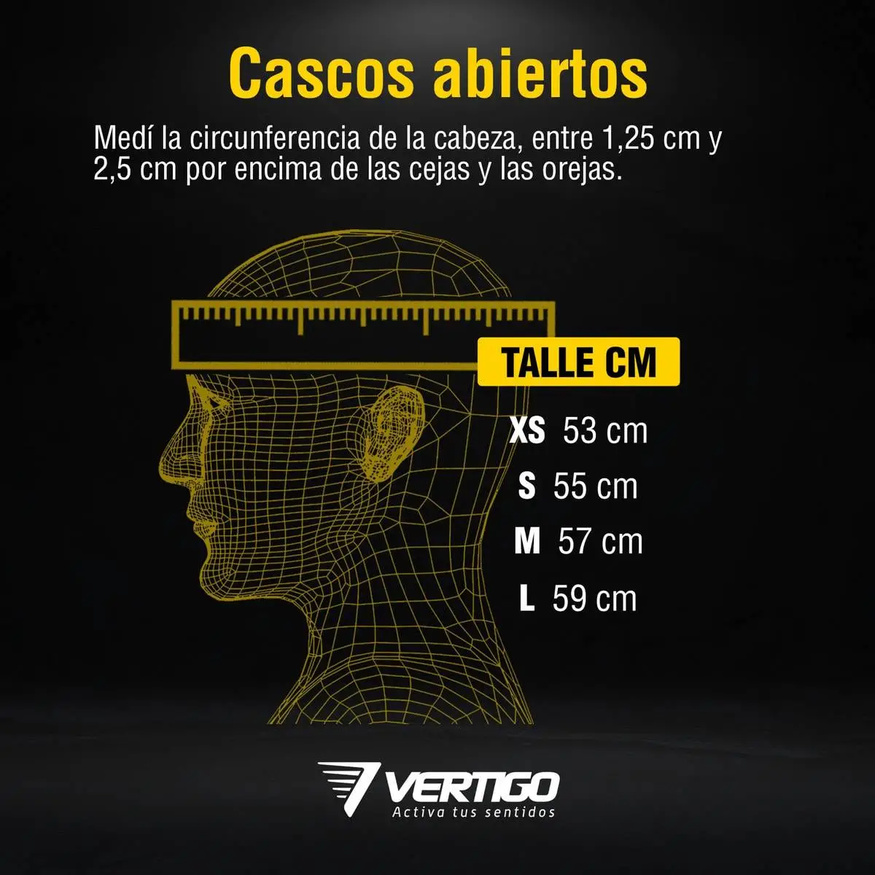 Casco Moto Abierto Vertigo V10 Fluid