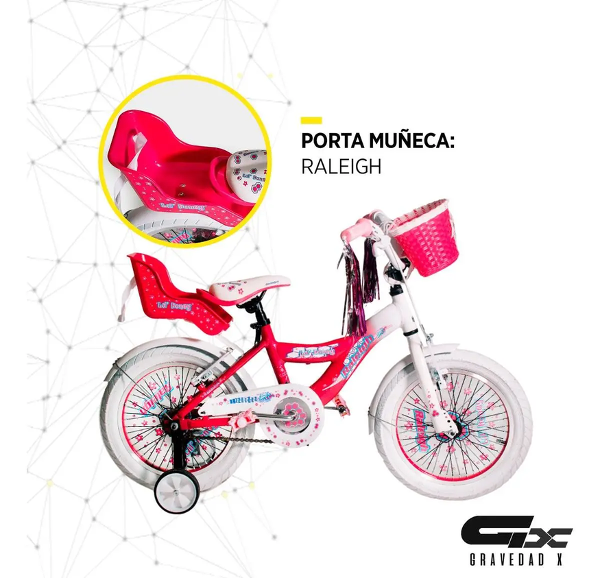 Bicicleta Raleigh Niña R16 4-6 Años Lilhon