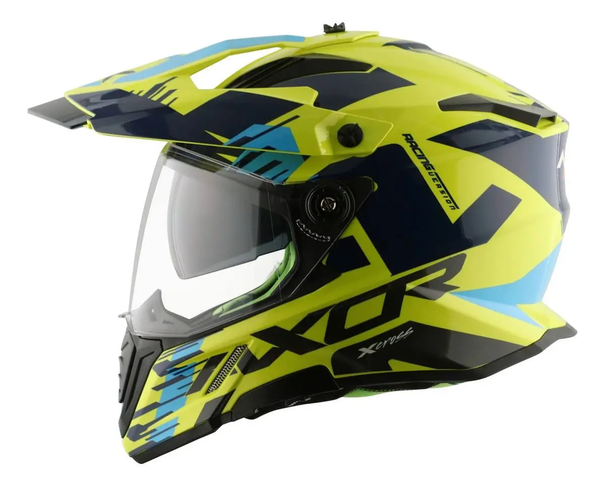 Casco Moto Axor X Cross Doble Visor Apto Pinlock Enduro Off Road