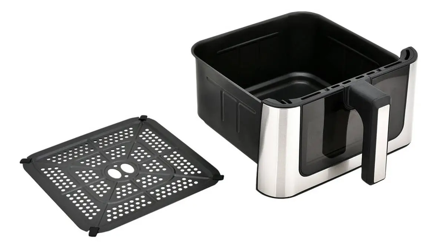 Freidora De Aire Digital 8 L Sin Aceite Negro-plateado Vonne