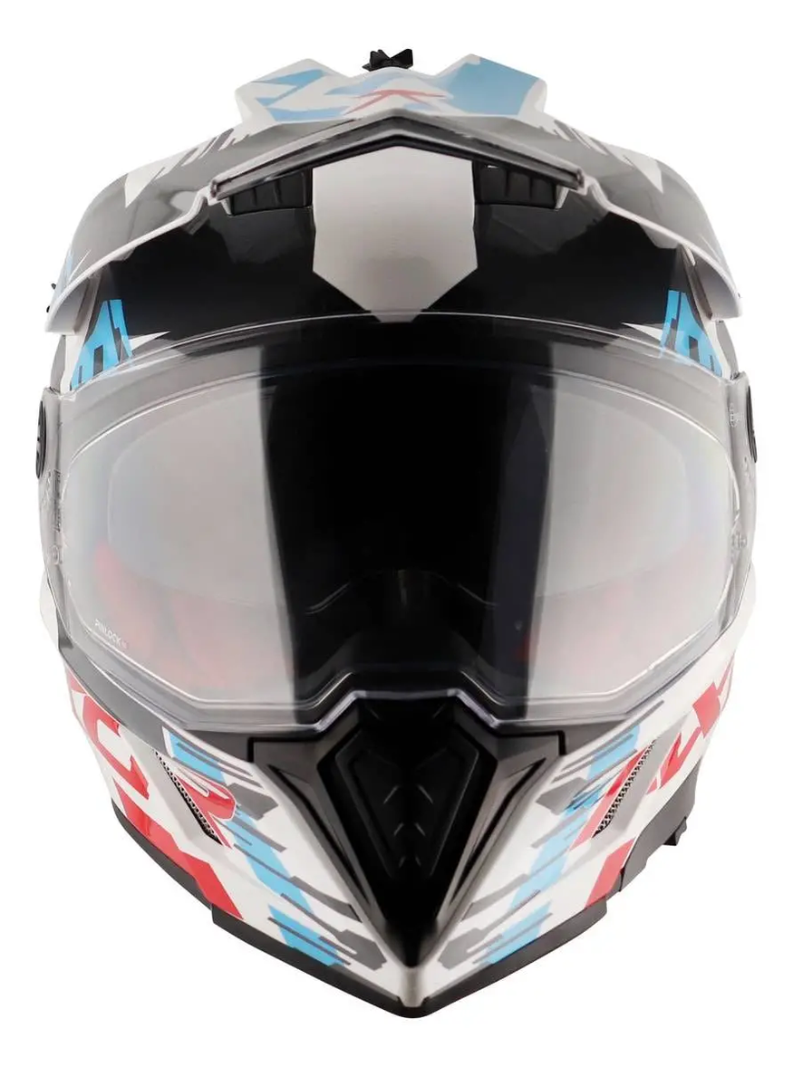 Casco Moto Axor X Cross Doble Visor Apto Pinlock Enduro Off Road