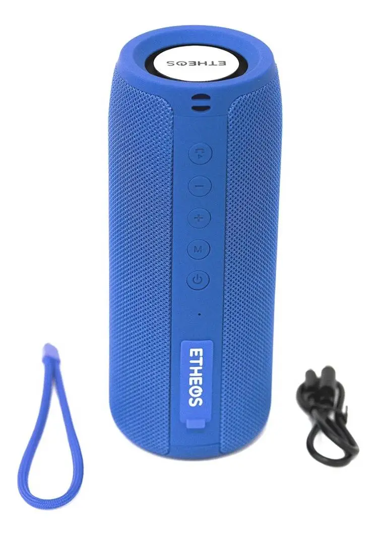 Parlante Portátil Etheos Bluetooth 10m Alcance 10w Azul