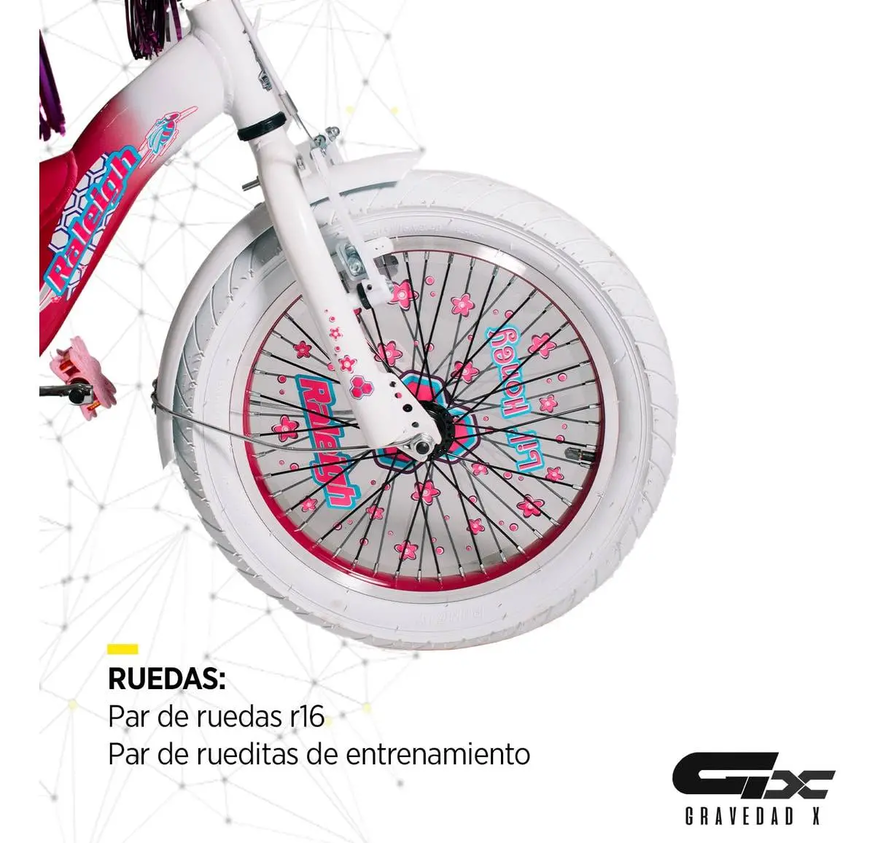 Bicicleta Raleigh Niña R16 4-6 Años Lilhon