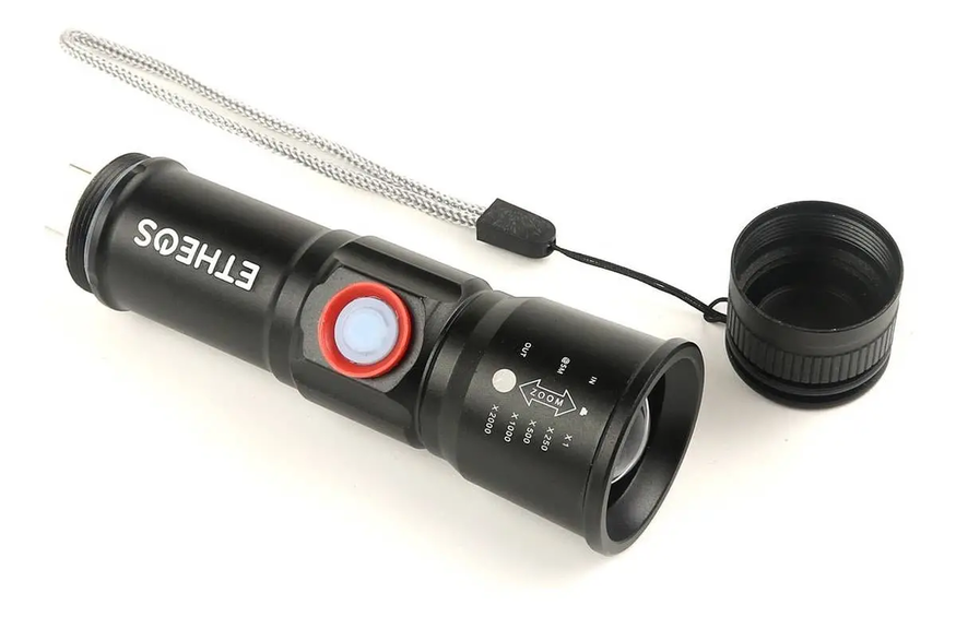 Linterna Tactica Recargable Usb Etheos 3w 100m