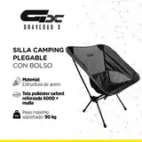 Silla Camping Plegable Reforzada Kushiro C/bolso