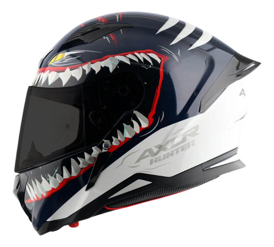 Casco Moto Integral Axor Hunter Alerón Doble Certificación