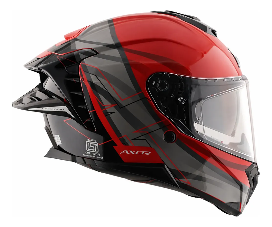 Casco Moto Axor Brutale Doble Visor Con Pinlock Incorporado Doble Alerón