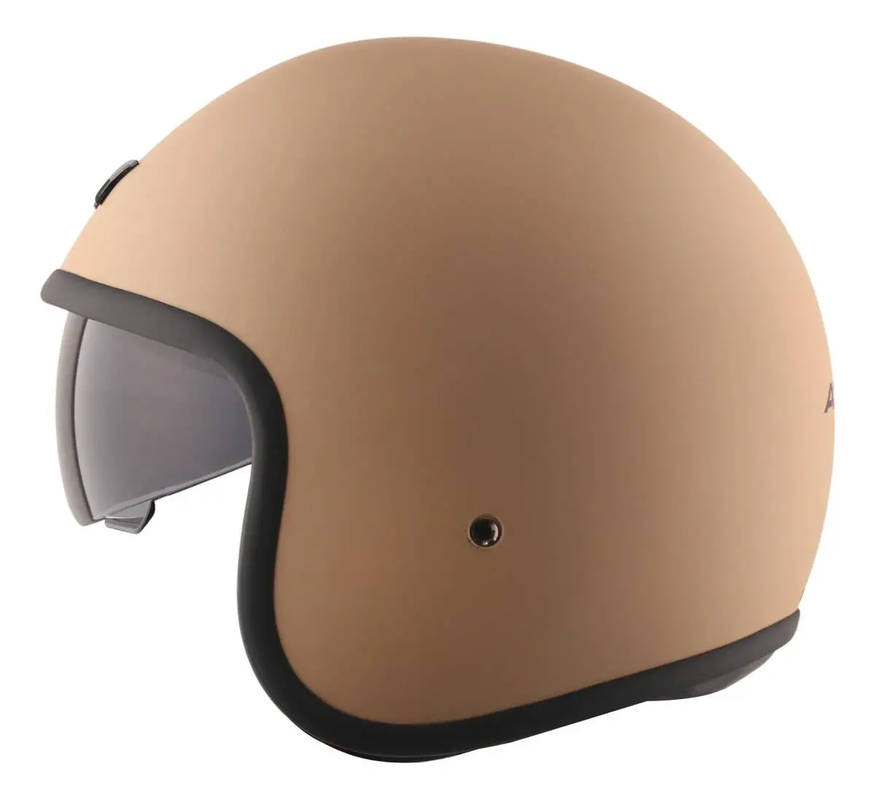 Casco Moto Abierto Retro Axor Jet Solid Visor Solar