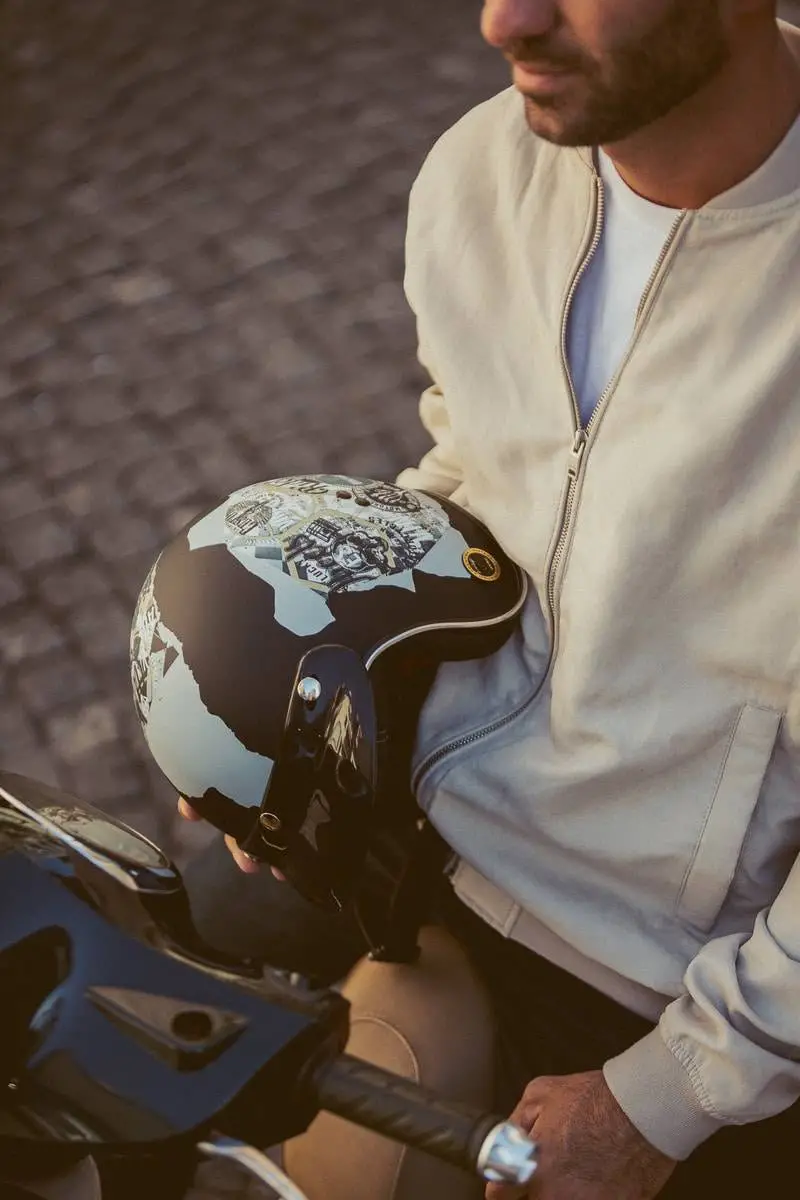 Casco Moto Abierto Vertigo Vintage Scrash