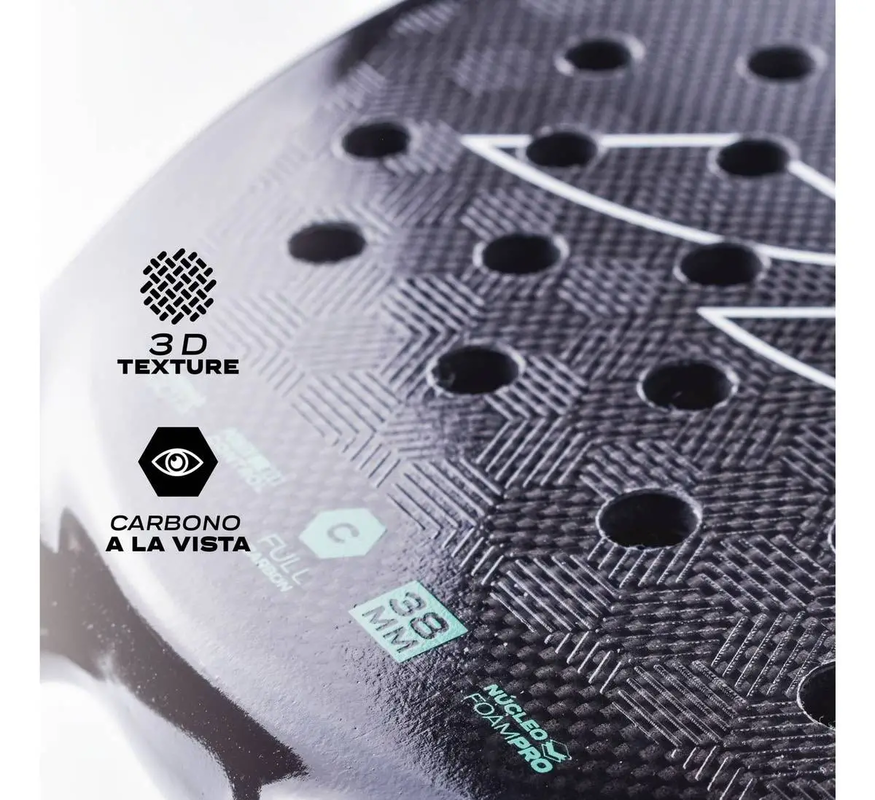 Paleta Padel Conquista Atila Full Carbono Liviana