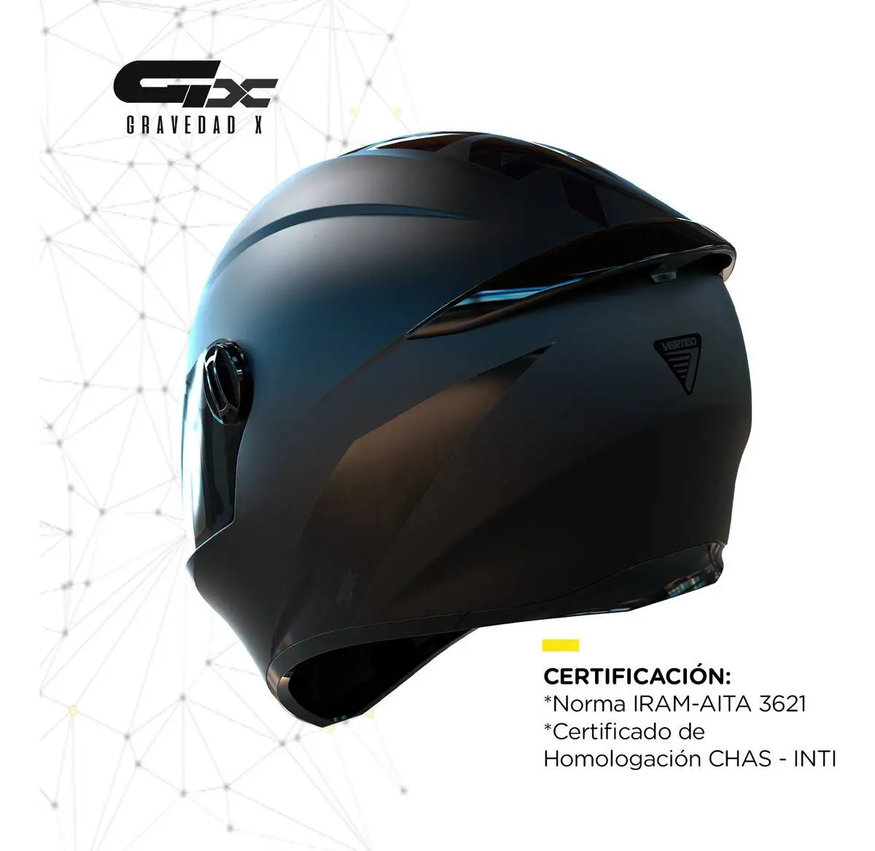 Casco Moto Integral Vertigo V50 Dark Full Aleron