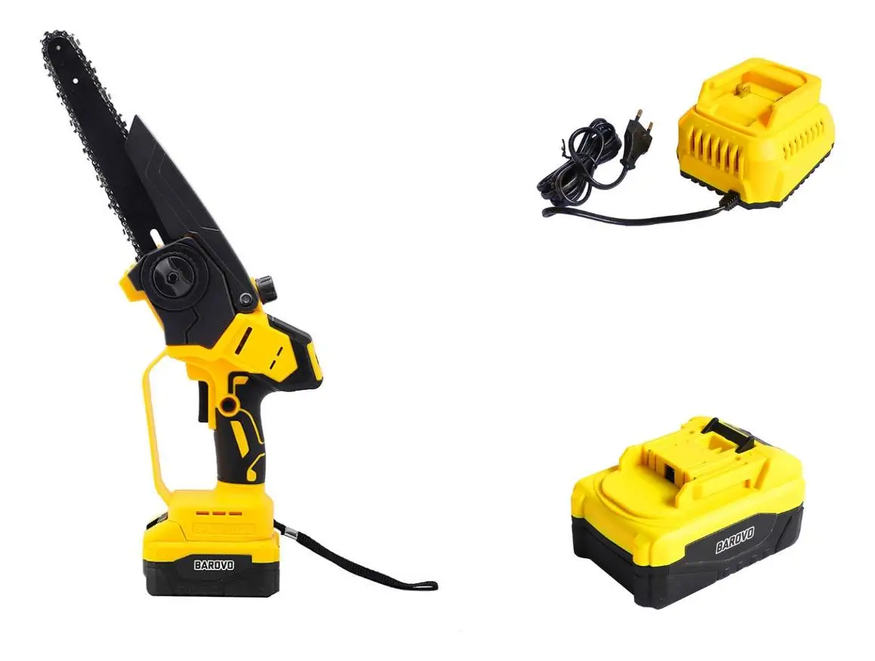 Combo Sierra Poda A Batería Barovo + Batería 4000mah + Cargador Rápido Barovo