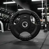 Disco Engomado Con Agarre 5kg 30mm Pesas Gym Fit