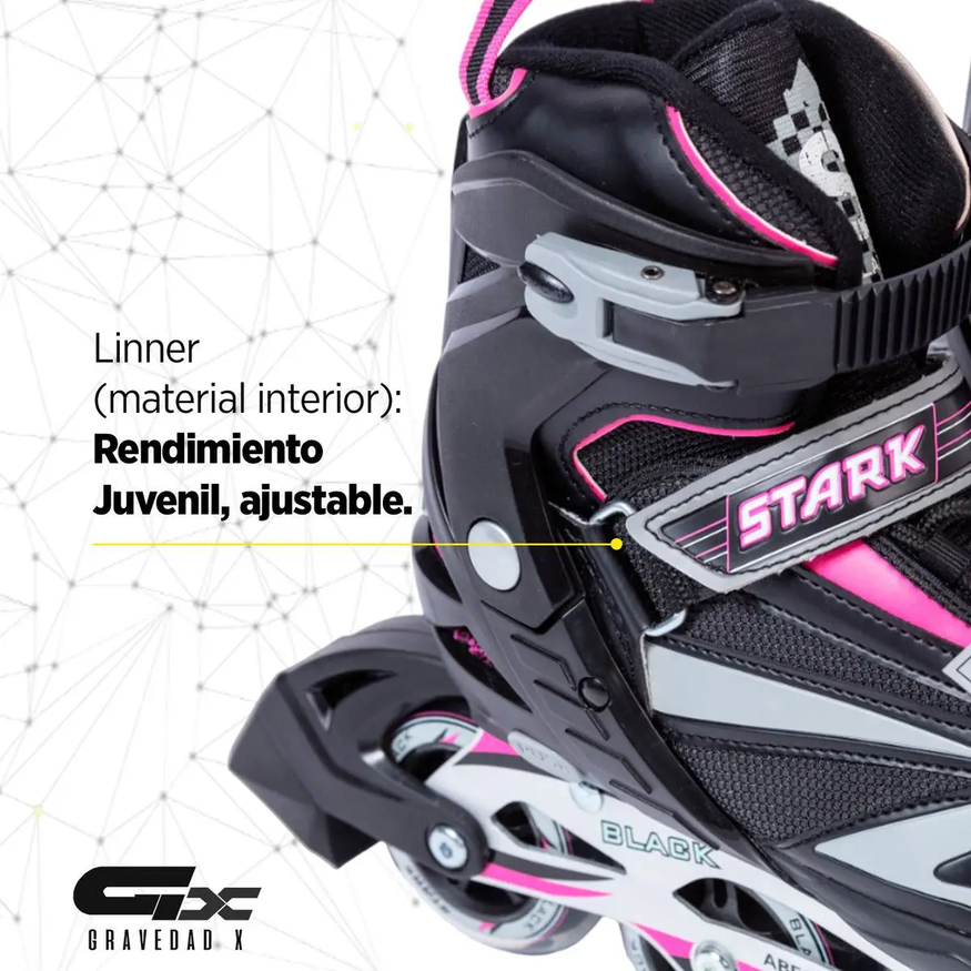 Rollers Patin Stark Black Extensible Ruedas Pu