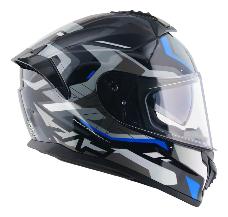 Casco Moto Vertigo Integral Zap Volt Doble Visor Alerón