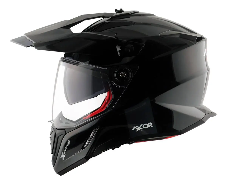 Casco Moto Axor X Cross Solid Enduro Doble Visor Apto Pinlock