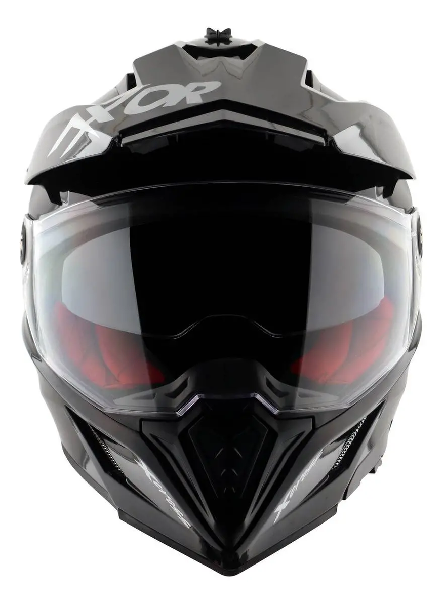 Casco Moto Axor X Cross Solid Enduro Doble Visor Apto Pinlock