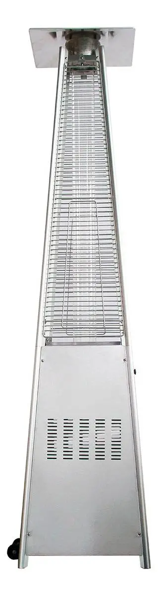 Calefactor De Exterior Pirámide A Gas Acero Inoxidable Gris