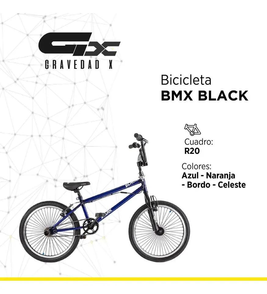 Bicicleta BMX Freestyle R20 Black Niños Stark