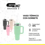 Vaso Térmico Con Sorbete 1.18l Acero Vonne