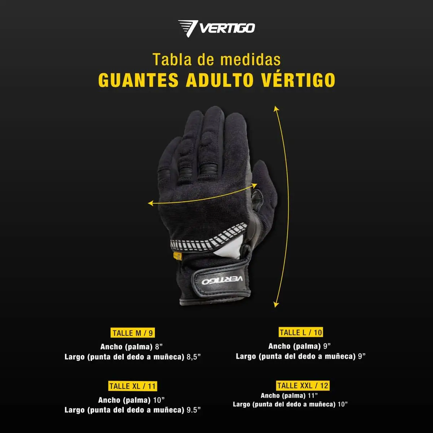 Guantes Moto Vertigo C Protección Rígida Nudillos