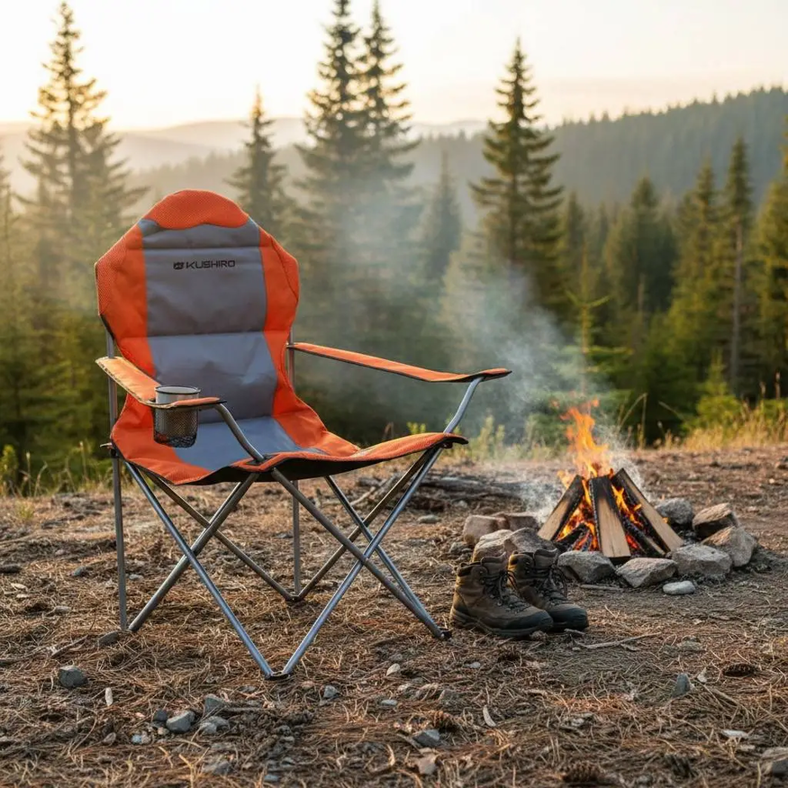 Silla Kushiro Plegable Respaldo Alto Camping