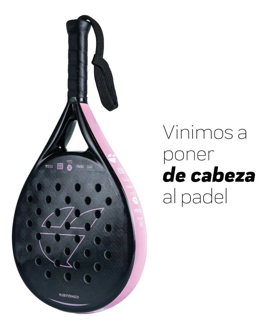 Paleta Padel Conquista Atila Full Carbono Liviana