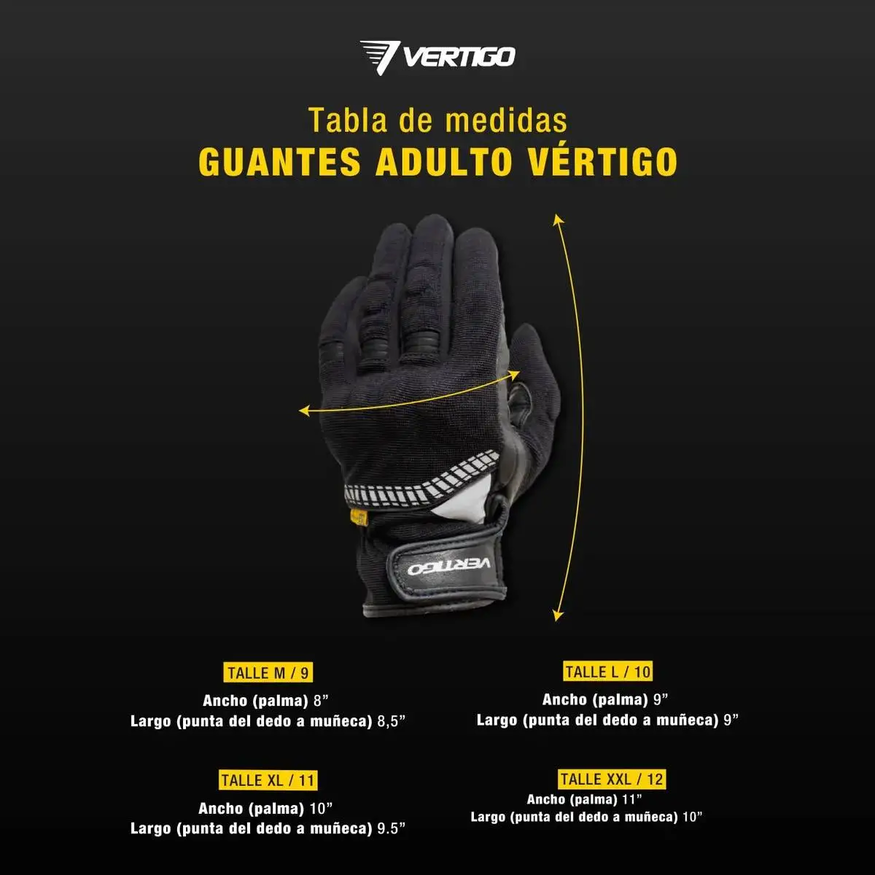 Guantes Moto Vertigo C Protección Rígida Nudillos