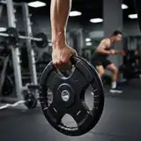 Disco Engomado Con Agarre 15kg 30mm Pesas Gym Fit