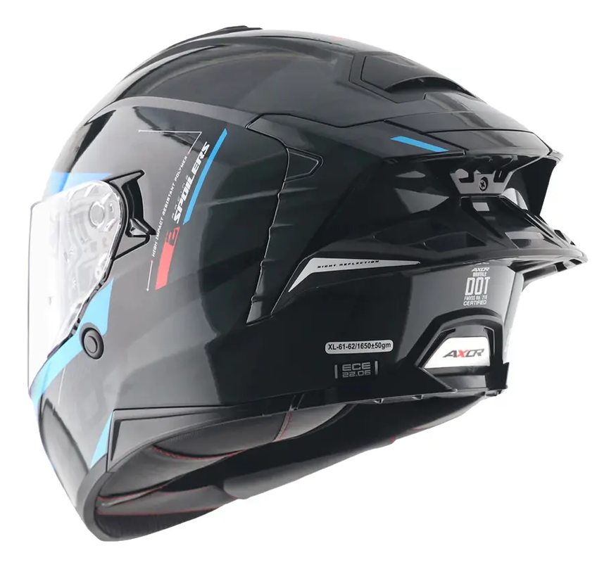 Casco Moto Axor Brutale Doble Visor Con Pinlock Incorporado Doble Alerón