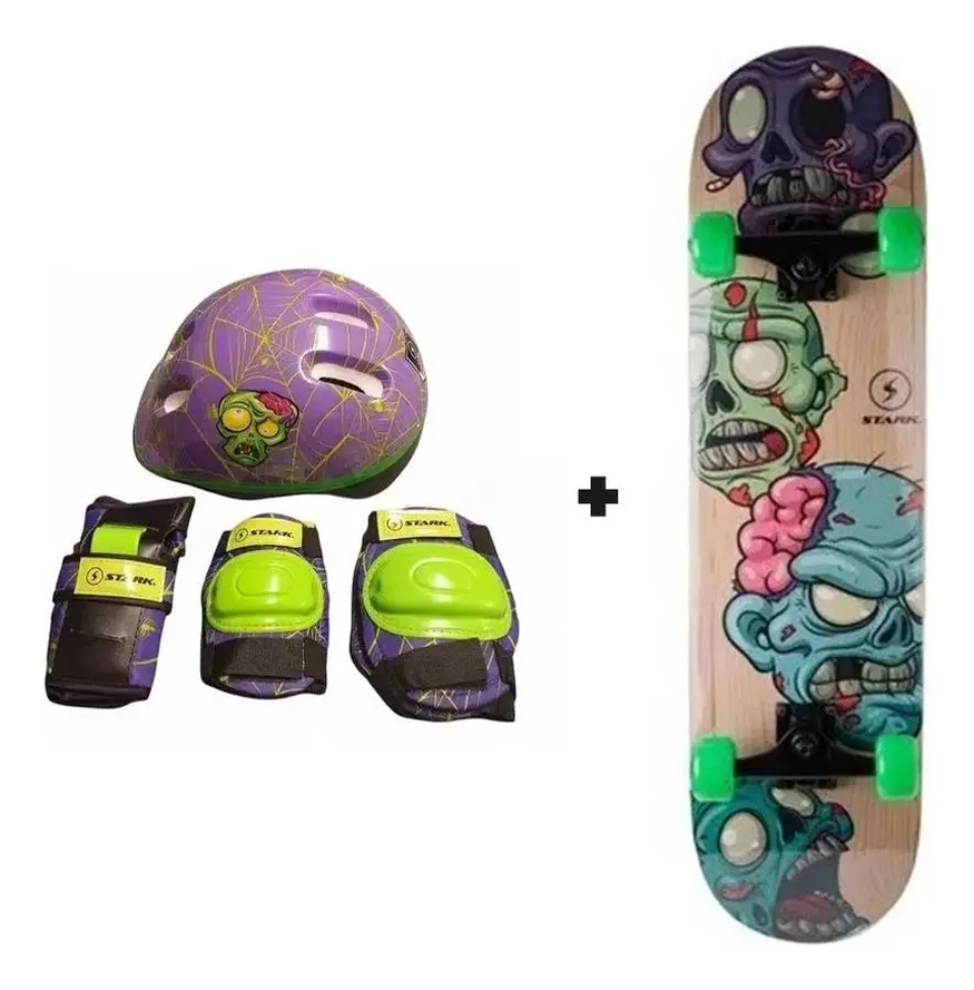 Combo Skate Zoombie Pro + Protecciones Niños