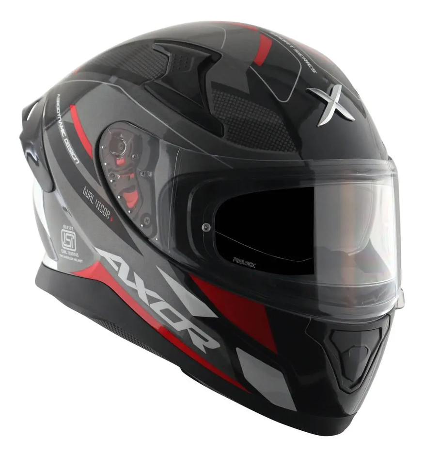 Casco Moto Integral Axor Apex GRAFICAS Doble Visor Apto Pinlock