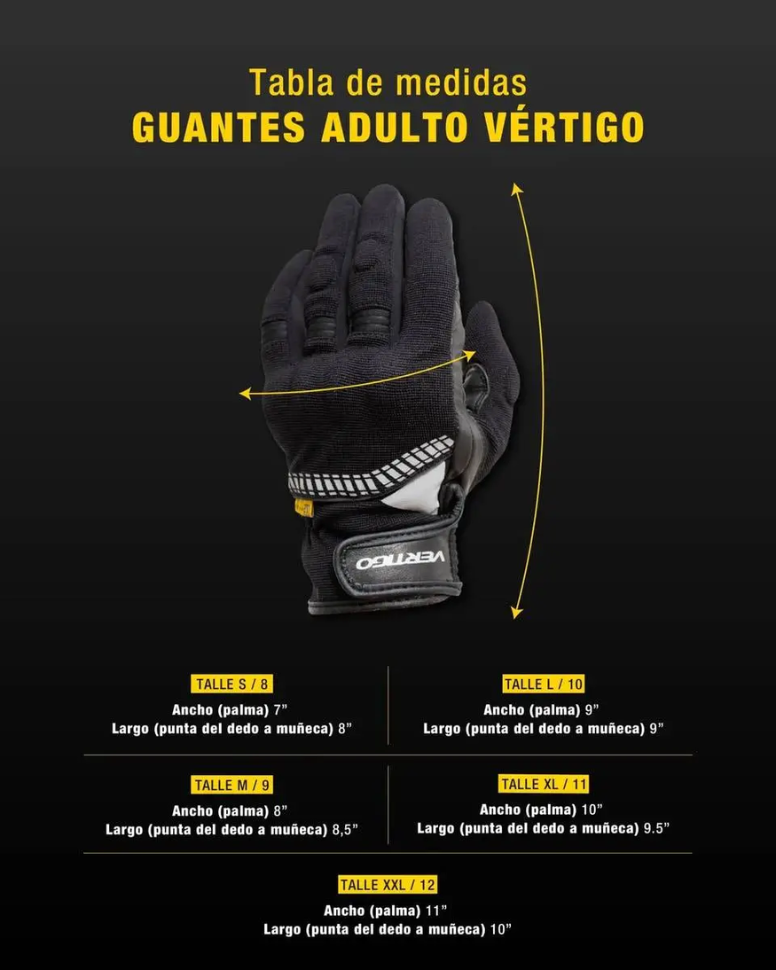 Guantes Moto Vertigo C Protección Rígida Nudillos