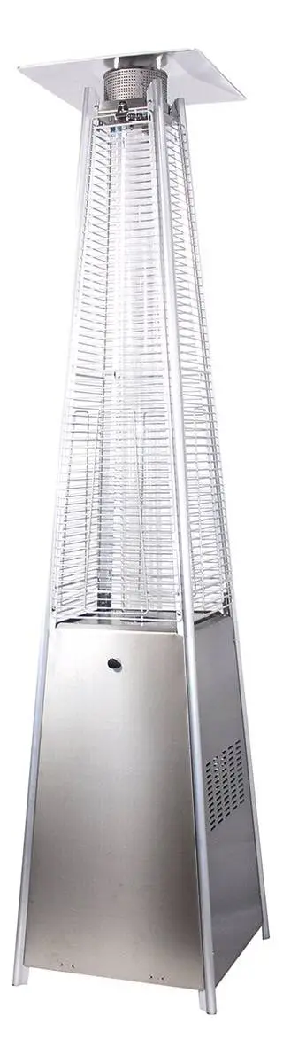 Calefactor De Exterior Pirámide A Gas Acero Inoxidable Gris