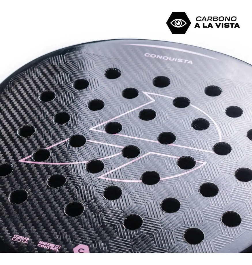 Paleta Padel Conquista Atila Full Carbono Liviana