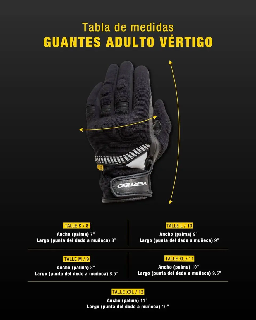 Guantes Moto Vertigo C Protección Rígida Nudillos