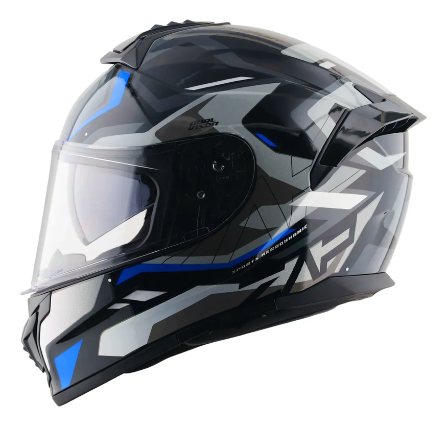 Casco Moto Vertigo Integral Zap Volt Doble Visor Alerón