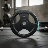 Disco Engomado Con Agarre 15kg 30mm Pesas Gym Fit