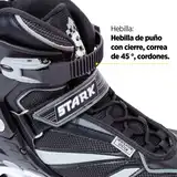 Rollers Patin Stark Black Extensible Ruedas Pu