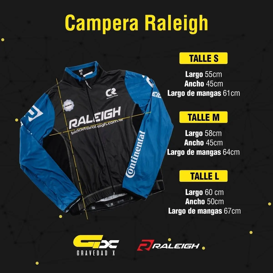 Campera Ciclista Mtb Raleigh C/bolsillo Trasero