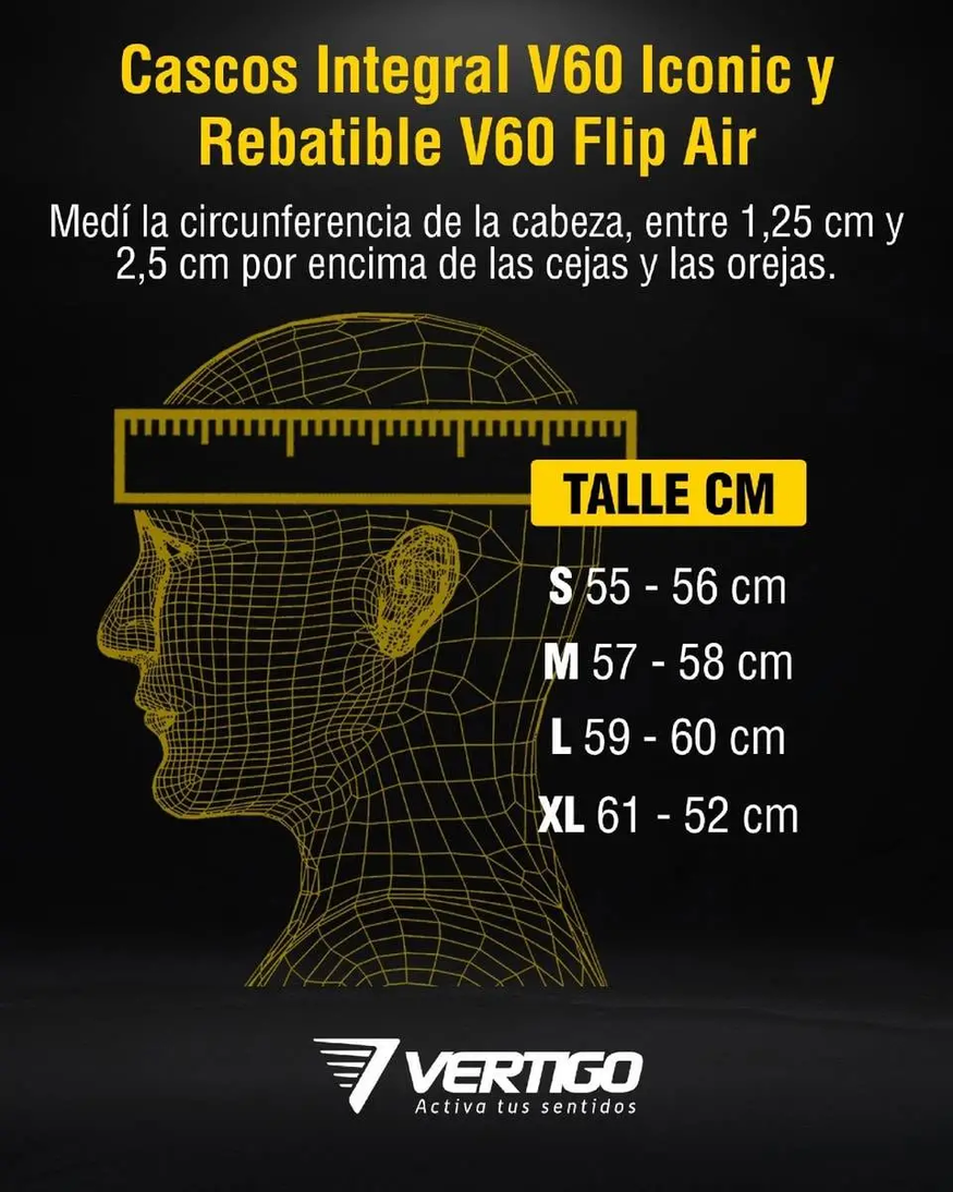 Casco Moto Vertigo V60 Iconic Doble Visor
