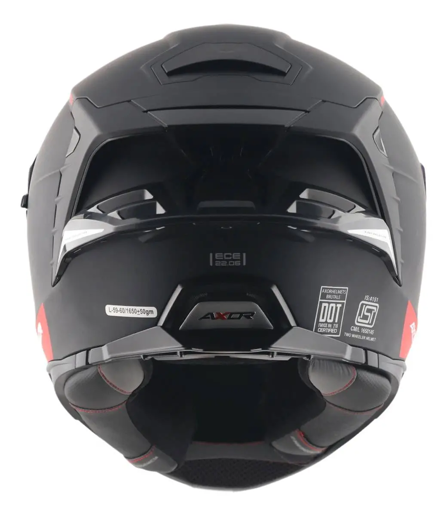 Casco Moto Axor Brutale Doble Visor Con Pinlock Incorporado Doble Alerón