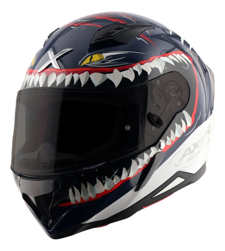Casco Moto Integral Axor Hunter Alerón Doble Certificación