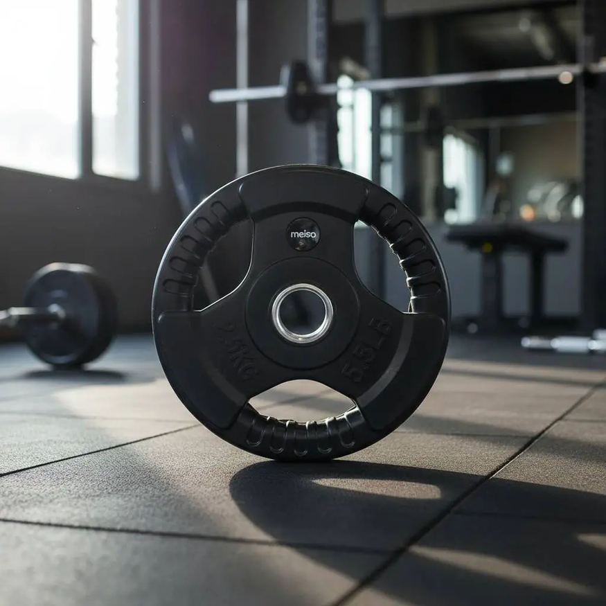 Disco Engomado Con Agarre 2.5kg 30mm Pesas Gym Fit