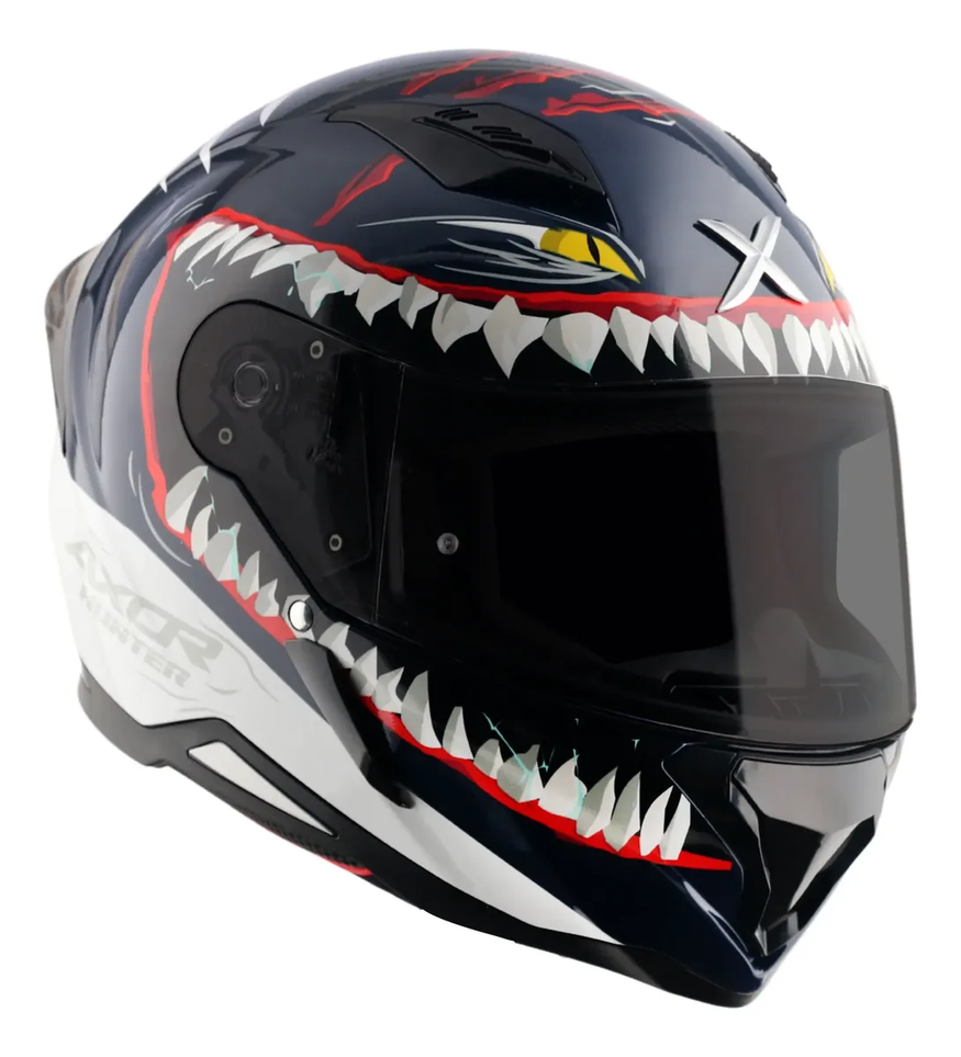 Casco Moto Integral Axor Hunter Alerón Doble Certificación